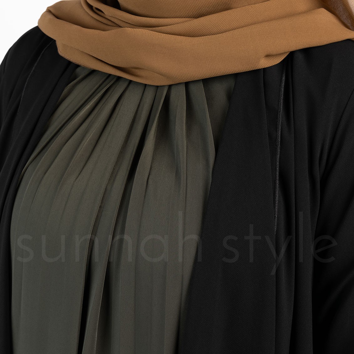 Sunnah Style - Chiffon Duster Cardigan Top Black
